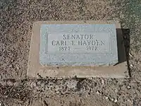 The grave site of Carl T. Hayden (1877–1972).