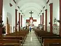 Interior view of San Ignacio de Layola Catholic Church altar in 2013