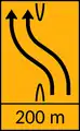 Π-103Temporary onto opposite lane (200 m)