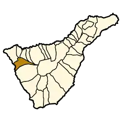 Location in Tenerife