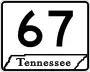 State Route 67 marker