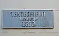 Plaque with postcode