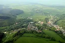 Aerial view of Teplice nad Metují