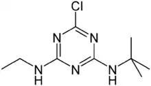 Skeletal formula of terbuthylazine