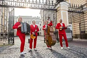 Terem Quartet. From left to right: Andrey Smirnov, Alexey Barshchev, Vladimir Kudryavtcev and Andrey Konstantinov