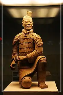 Qin dynasty Terracotta Army soldier wearing lamellar armour