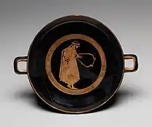 Image 77Terracotta kylix that depicts a man holding a lyre, circa 480 BC, in the Metropolitan Museum of Art (New York City) (from Culture of Greece)