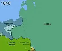 Territorial changes of Poland 1846