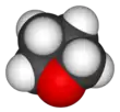 Spacefill model of deuterated THF