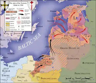 Image 48State of the Teutonic Order in 1260 (from History of Lithuania)