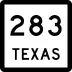 State Highway 283 marker