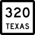 State Highway 320 marker