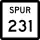 State Highway Spur 231 marker