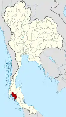 Map of Thailand highlighting Krabi province