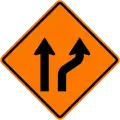 Diverted traffic (one lane on right)