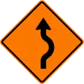 Diverted traffic, first to right