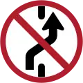 No changing to right lane