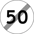 End of speed limit