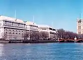 Thames House and Lambeth Bridge, looking downriver