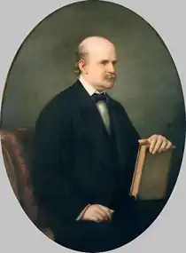 Portrait of Ignác Semmelweis (1884), at the Semmelweis University, Budapest