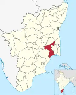 Location in Tamil Nadu