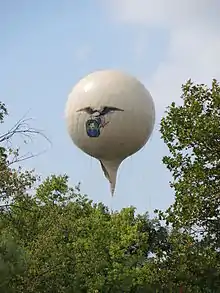 A replica of the Civil War observation balloon the Intrepid