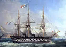 French ship-of-the-line Napoléon, the first steam powered battleship.