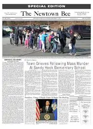 Front page of The Newtown Bee