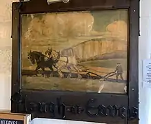 An early pub sign now hangs in the hallway of the pub