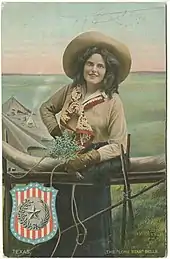 Image 21The "Lone Star" Belle, postcard, around 1908. (from Culture of Texas)