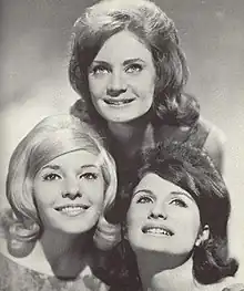 The Angels in 1963. L-R: Phyllis Allbut, Barbara Allbut and Peggy Santiglia.