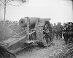 A gun captured at Cambrai by the British.