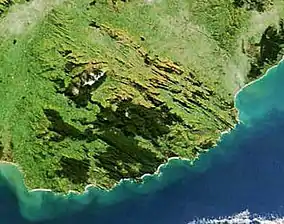 Satellite image showing the Catlins Conservation Park