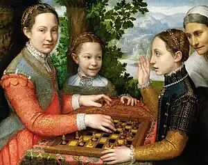 Image 12Sofonisba Anguissola, The Chess Game, 1555, National Museum, Poznań, Poland (from Chess in the arts)