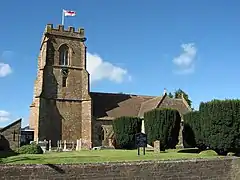 Stone building with tower