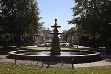 Fountain at the center of the Circle