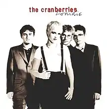 A sepia photo of the Cranberries