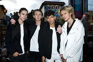 The Fooo Conspiracy at Sommarkrysset in 2016(L–R: Sandman, Molander, Rudberg, Enestad)