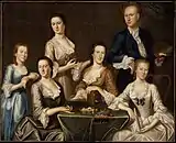 The Greenwood-Lee Family including a self-portrait of the artist circa 1747