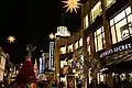 The Grove at night during the holiday season