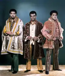 The Isley Brothers in 1969
(Left to right: Rudolph, Ronald and O'Kelly Isley)