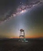 The Milky Way streaking across the skies above the Chilean Atacama Desert