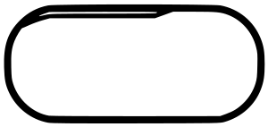 A layout of the oval shaped Milwaukee Mile. Pit lane juts into the infield a quarter way into the front stretch, and extends into the first turn.