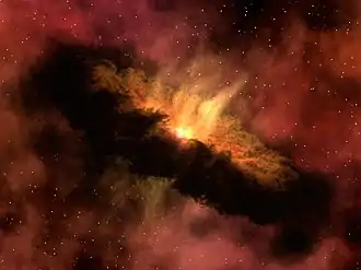 Image 17Artist's conception of a protoplanetary disk (from Formation and evolution of the Solar System)