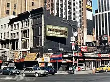 Photo of the first National Debt Clock at the original location near Times Square