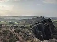 Image 44Looking southeast over the Roaches and Hen Cloud (from Staffordshire Moorlands)