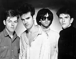 The Smiths in 1985 (l–r): Andy Rourke, Morrissey, Johnny Marr and Mike Joyce.