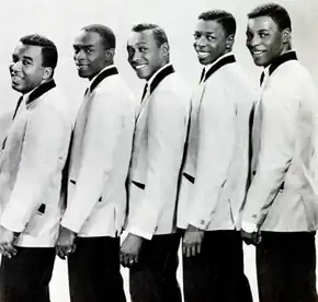 Edwards, second from left, with The Spinners in 1965