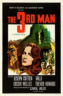 Welles lurks in the background of the poster for the 1949 film The Third Man