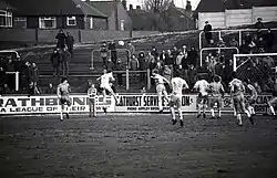 Football stadium Springfield Park in Wigan